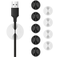 YOGER 充電線收納架, 1組, 黑色 + 白色