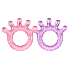 green sprouts 小綠芽 冰鎮冷凍型按摩固齒器 舒緩疼痛, 固齒器, 粉色 + 紫色, 1組