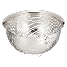 FREIZ 和平 可推疊打孔篩 附吊環 SUI-6028 20cm 不鏽鋼 瀝水籃, 圓形, 1個