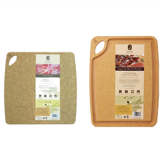 SAGE 無菌木砧板2件組, 1套, 30 x 30cm實用型砧板 + 32.7 x 25cm凹槽型砧板