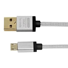RONEVER 3A鋁合金充電線 USB-MicroUSB 13g, 50cm, 太空灰, 1條