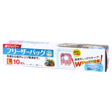 日本 27*28cm 雙密封保鮮袋 10P 2入, 環保PE材質, 有效期限5年, 28 x 27cm, 10個, 2盒