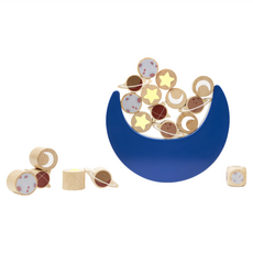 FABELAB 平衡積木玩具, 適合18個月以上兒童, 木頭材質, 14件組, 星球, 1盒