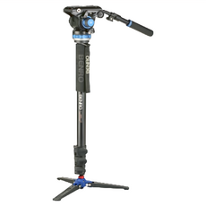 BENRO 百諾 油壓雲台單腳架 S6PRO 鋁合金材質 獨立水平儀 獨立水平鎖, A48FDS6PRO, 1組