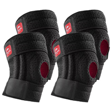 Naturehike 挪客 四支撐強化型戶外登山護膝 單支 黑色 SBR海綿護圈 減震, 4個