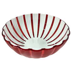 guzzini GRACE 花瓣碗 紅色條紋 SMMA 意大利製造, 紅色, 1個