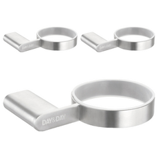 DAY&DAY 日日家居 輕鬆黏304不銹鋼吹風機放置架 全牆面膠片 聚氯乙烯 聚碳酸酯 規格10x12x17cm, LY-327, 3個