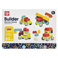 PLAYFUL TOYS 頑玩具 益智軟積木 62p 1.25kg, 多色, 1盒