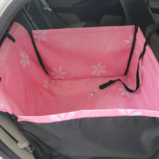 寵物後座單座坐墊 防滑防水耐髒車墊, 58 x 53 x 36cm, 粉色花朵, 1個