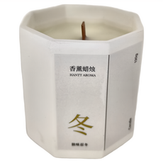 理享家 澳洲天然紅木芯八角瓶香氛蠟燭 130g 獨味忍冬, 1個