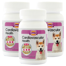 Zippets 吉沛思 複合寵物保健膠囊 犬用 60顆/罐, 心血管, 3罐