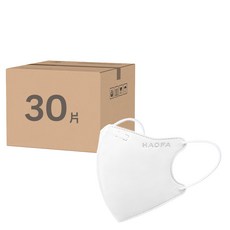 HAOFA N95立體醫療口罩 氣密型 S, 純白色, 30片, 1個