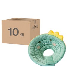 3baby 三個寶 寵物伊麗莎白透氣防咬頸圈 10個 舒適 防舔咬, 小恐龍, S