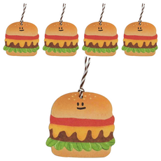 Sunny 三瑩文具 哩哩扣扣造型書籤式卡片, 漢堡, 5張