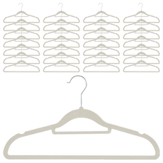 comet Home 絲絨防滑衣架, 白色, 50個