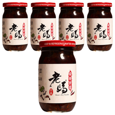 老媽拌麵 麻辣拌醬，10種辛香料，手工拌炒，沾醬/火鍋鍋底, 225ml, 5罐