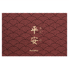 好物良品 長形款新日系風加大超長可剪裁玄關大門絲圈刮泥墊, 永保安康 紅色, 1個