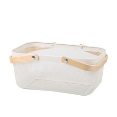 Cotton Field 棉花田傢飾 丹麥鐵藝收納籃, 白色, 1個