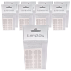 GLOSSYBLOSSOM 雙面指甲貼, 9包, 單色