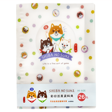 Sunny 三瑩文具 彩印26孔PP活頁資料夾, B5尺寸, 柴之助彩點, 1個