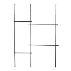 ikloo 宜酷屋 頂天立地伸縮掛衣架 143-190W*7D*240-280H cm 4.48kg 1個, 黑