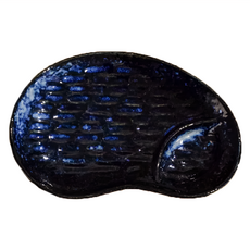 佐和陶瓷 強化豆形附格皿 - 日本製, 陶瓷材質, 20 x 12.5 x 2.5cm, 120mL, 藍色, 1個