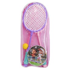 智裕玩具 兒童羽毛球拍組 球拍2個 + 羽球 + 軟球 438B, 粉紅色, 1組