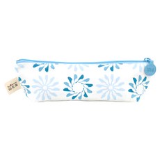 in Blooom 印花樂 拉鏈筆袋, 烏秋圈圈/晴空藍, 21x6x6cm 棉/聚酯纖維/尼龍拉鏈, 1個