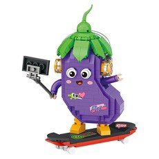 LoZ 微型積木滑板小茄子 8857, 紫色, 1盒