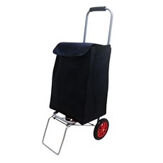 摺疊帆布購物車, 黑色, 1個