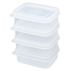 nakaya r型方形保鮮盒 k202, 4個, 1組