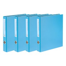 ECO Chungwoon D型3孔活頁夾套裝 3cm厚 A4活頁夾, 天藍色, 4本