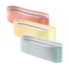 Tumaz 月熊 織布翹臀圈 素面款 Set 3 加寬設計 內側防滑乳膠條, 37 x 8.5 x 0.3cm, 霜淇淋色, 1組