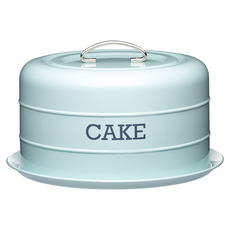 KitchenCraft 復古蛋糕密封盤, 藍色, 1個