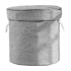 大容量快速收納牛津布束口袋桶 雙側加粗棉繩設計 面料防潑水, 32 x 32 x 28cm 展開150cm, 灰色, 1個