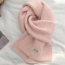 日系高質感羊毛圍巾圍脖 160公分 加厚保暖 披肩二用, 185 x 70cm, 櫻花粉