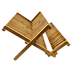 CAPTAIN STAG 鹿牌 戶外露營碗盤餐具瀝水置物架 尺寸(約)400 x 390 x 高240 mm, 1個, 2, 竹