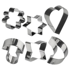 ibili 大小餅乾模6件組, 愛心月亮, 1組