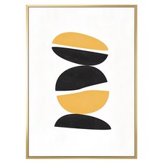 Boluo 菠蘿選畫所 幾何 咖啡豆 掛畫, 42 x 59.4cm, 金色