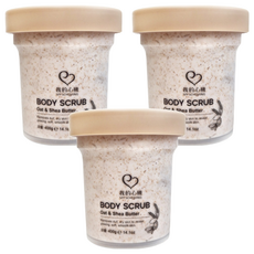 MY SCHEMING 我的心機 燕麥乳木果油 保濕身體去角質, 400g, 3罐