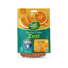 happi DOGGY 纖嚼健齒棒-S號 18入 150g 潔牙骨, 柑橘, 1包