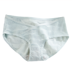 je t'aime V腰梯型紋格蕾絲孕婦內褲 - 綠色 XL