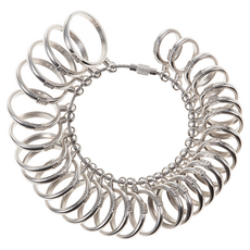 Tamsaa 新型戒圍測量圈 符合韓國工業標準規格 高強度鋅合金材料, 1個, 單一顏色