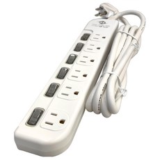 威電 WEITIEN 電腦線 6開6插3P電源線組 - 過載斷電, 防火PC料, 1.8m, 1條, CK3662-06