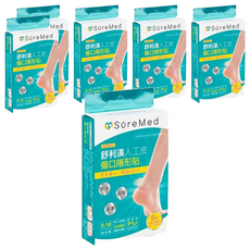 SureMed 舒利渼 人工皮傷口隱形貼 腳跟用 中傷口 6入, 6盒