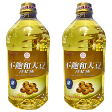 福壽實業 不飽和大豆沙拉油 高穩定性 耐高溫 少油煙 純素適用 FSSC 22000、ISO 22000及HACCP國際食品安全管理系統驗證, 2L, 2桶