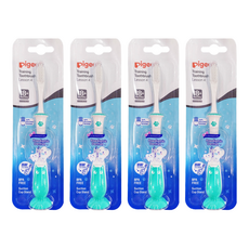 pigeon 貝親 第四階段學習牙刷, 綠色, 1入, 4支