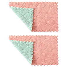 加厚珊瑚絨抹布 20片裝 強力去汙 超柔吸水, 24 x 13cm, 2組