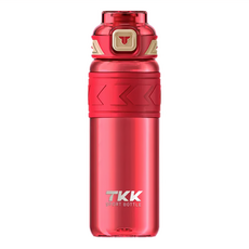 TKK 美國進口 Tritan 邁越系列 手提式兩用運動水壺 附提帶, 驕陽紅, 600ml, 1個