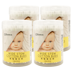 Simba 小獅王辛巴 粗軸棉花棒, 150支, 4罐